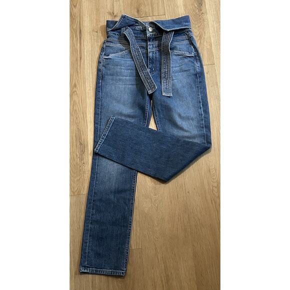 MOTHER SUPERIOR Women's The Triple Stack Dazzler Denim Jeans Tie Waist-Size 27 - Picture 3 of 11